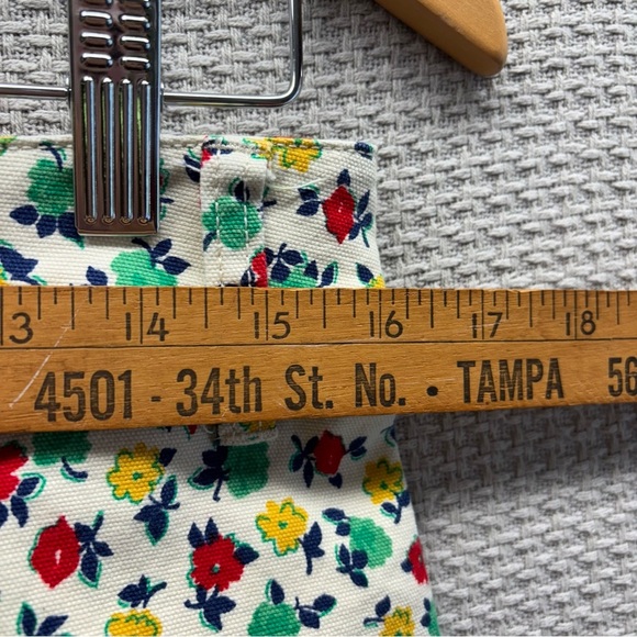 J. Crew Mercantile Womens Skirt Small Floral Stretch Button-Up Slash Pocket - Picture 6 of 7